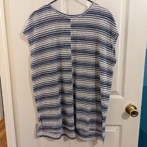 Vince Camuto hi-lo, striped, dolman sleeve top, size 1X